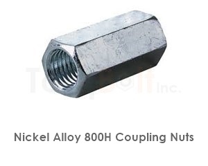 Incoloy 800H coupling nuts per DIN 6334 and ASTM B408, UNS N08810