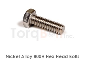 Incoloy 800H hex bolts per DIN 931 and ASTM B408, UNS N08810