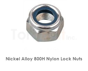Incoloy 800H lock nuts per DIN 985 and ASTM B408, UNS N08810