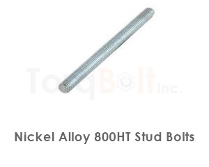 Incoloy 800H stud bolts per ASTM B18.2.1 and ASTM B408, UNS N08810