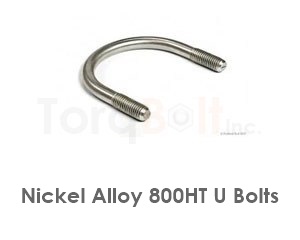 Incoloy 800H U-bolts per ASME B16.5 and ASTM B408, UNS N08810
